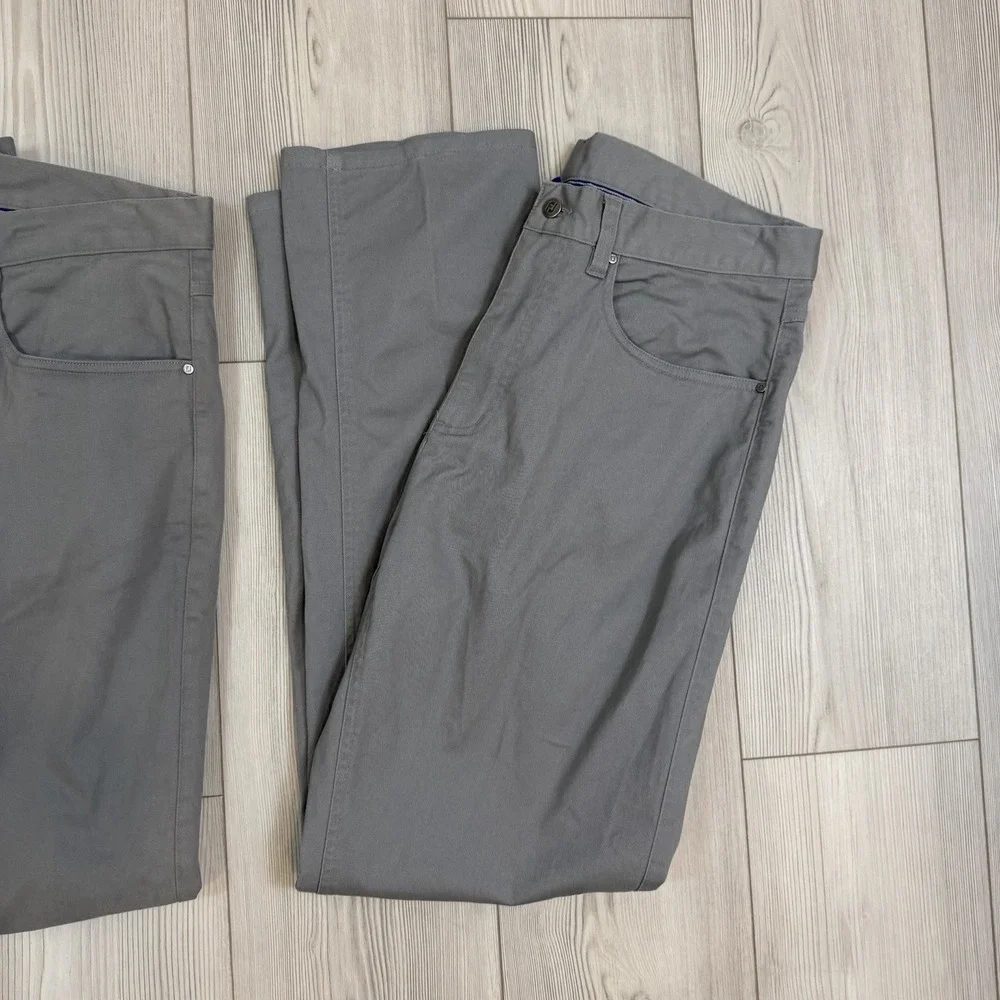 Lot Of 2 Mens Footjoy Straight‎ Leg Grays Pants 33x32 Pockets